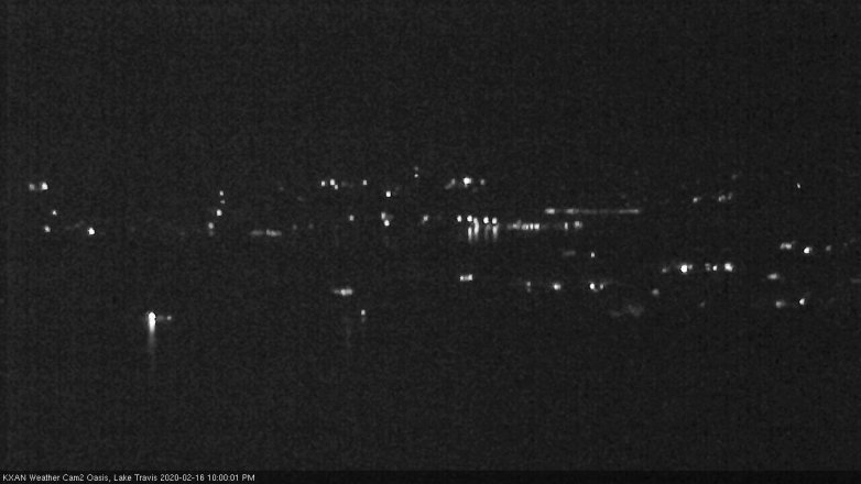 Lake Travis webcam, February 16, 2020 10:00 PM CT