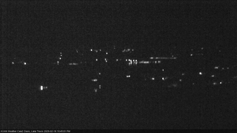 Lake Travis webcam, February 16, 2020 10:45 PM CT