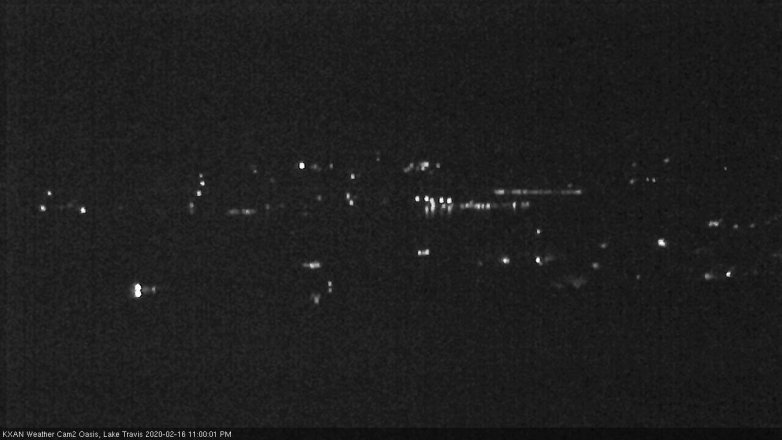 Lake Travis webcam, February 16, 2020 11:00 PM CT