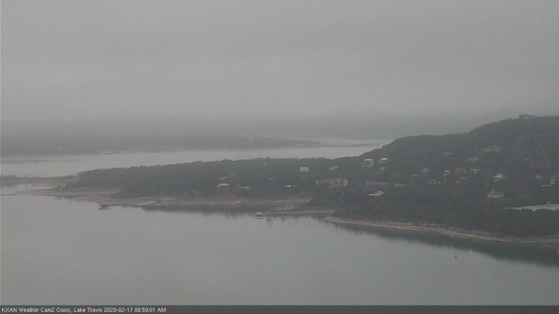 Lake Travis webcam, February 17, 2020 9:00 AM CT