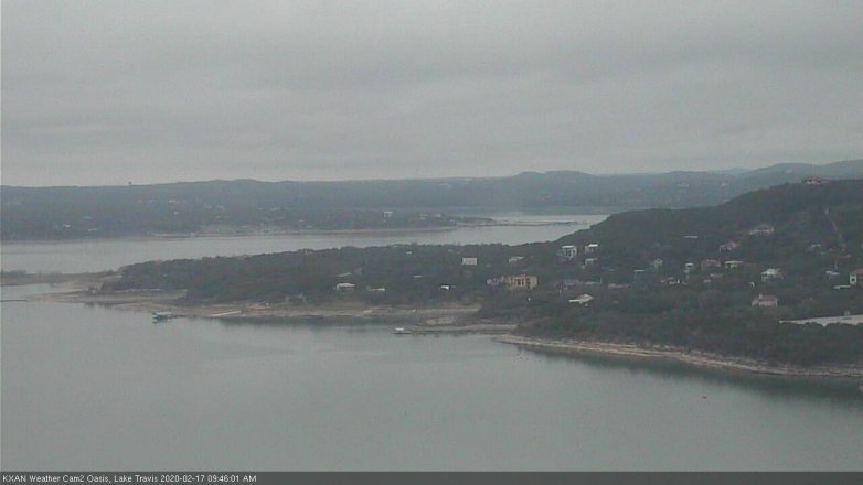 Lake Travis webcam, February 17, 2020 9:45 AM CT