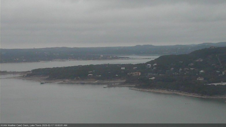 Lake Travis webcam, February 17, 2020 10:00 AM CT