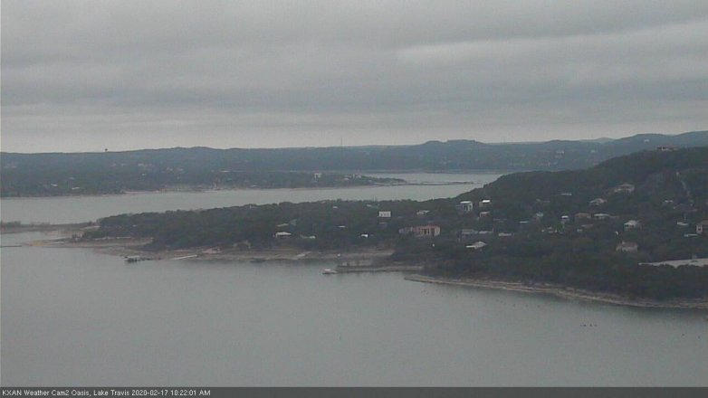 Lake Travis webcam, February 17, 2020 10:25 AM CT