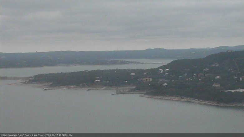 Lake Travis webcam, February 17, 2020 11:00 AM CT