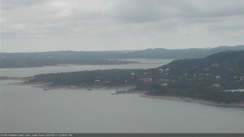 Lake Travis webcam, February 17, 2020 12:00 PM CT