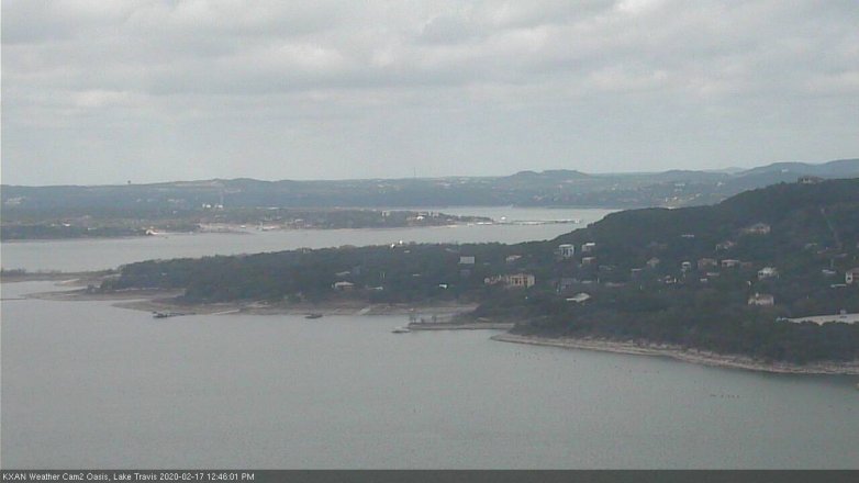 Lake Travis webcam, February 17, 2020 12:45 PM CT