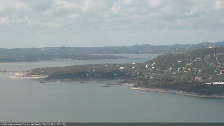 Lake Travis webcam, February 17, 2020 1:25 PM CT