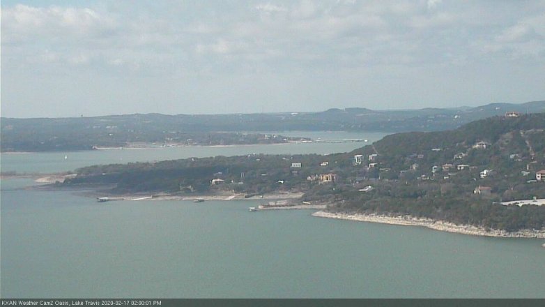 Lake Travis webcam, February 17, 2020 2:00 PM CT