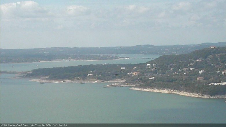 Lake Travis webcam, February 17, 2020 2:25 PM CT