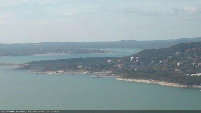 Lake Travis webcam, February 17, 2020 3:00 PM CT