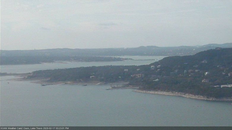 Lake Travis webcam, February 17, 2020 3:25 PM CT