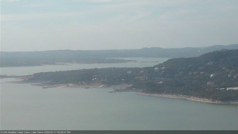 Lake Travis webcam, February 17, 2020 3:45 PM CT