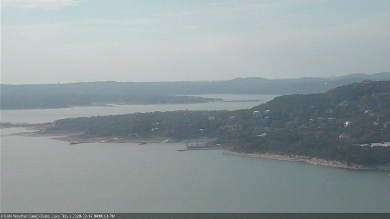 Lake Travis webcam, February 17, 2020 4:00 PM CT