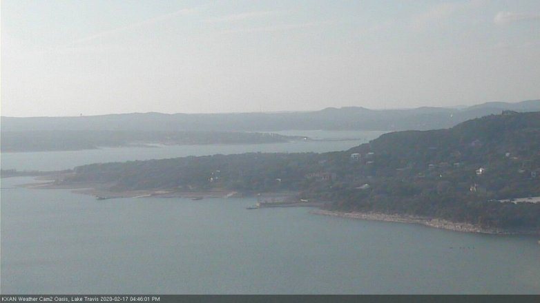 Lake Travis webcam, February 17, 2020 4:45 PM CT