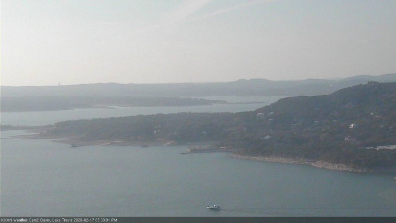 Lake Travis webcam, February 17, 2020 5:00 PM CT