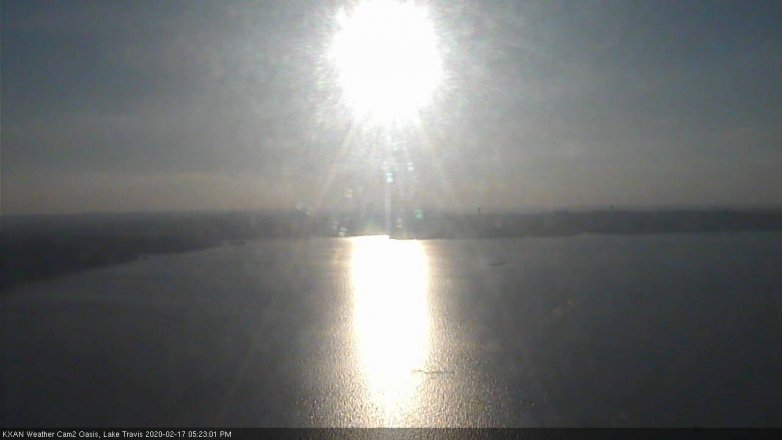 Lake Travis webcam, February 17, 2020 5:25 PM CT