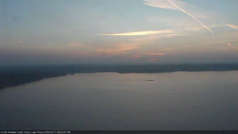 Lake Travis webcam, February 17, 2020 6:25 PM CT
