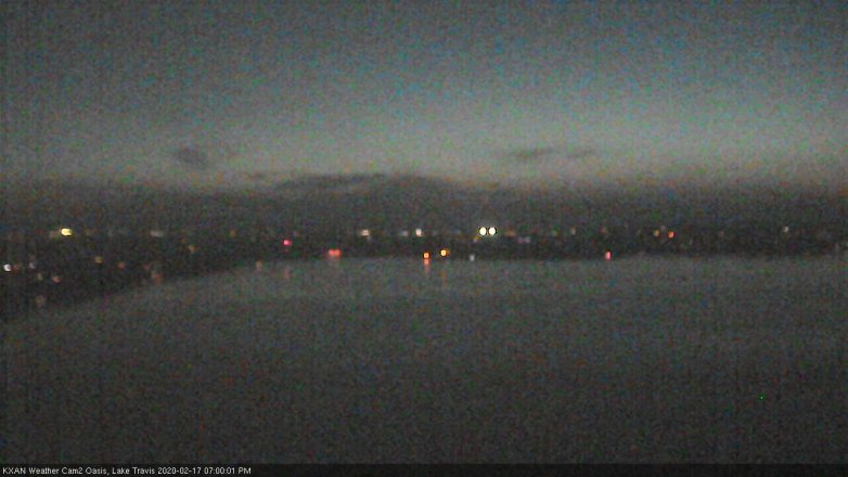 Lake Travis webcam, February 17, 2020 7:00 PM CT