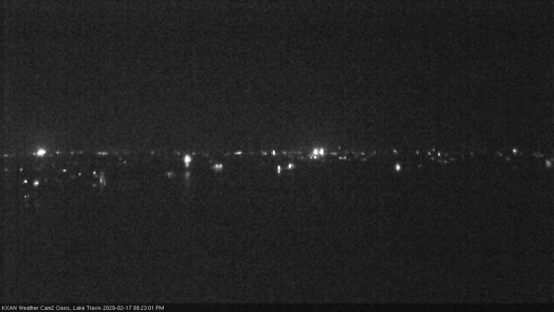 Lake Travis webcam, February 17, 2020 8:25 PM CT