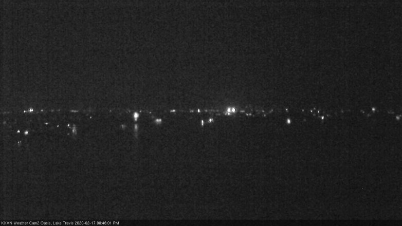 Lake Travis webcam, February 17, 2020 8:45 PM CT
