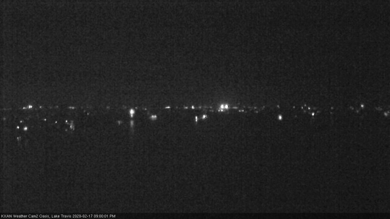 Lake Travis webcam, February 17, 2020 9:00 PM CT
