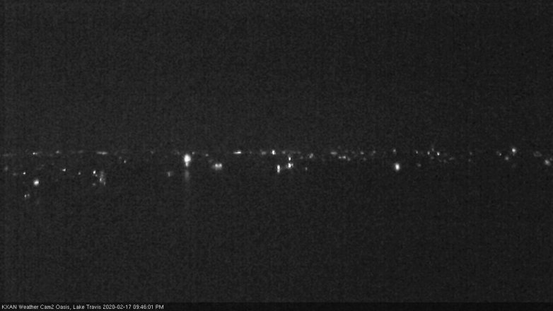 Lake Travis webcam, February 17, 2020 9:45 PM CT