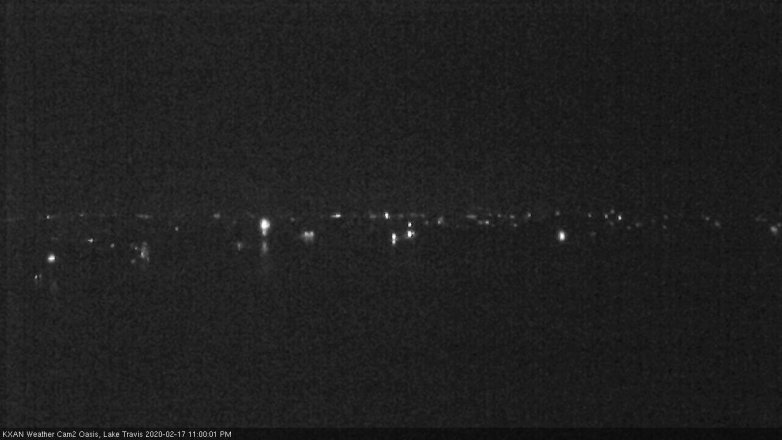 Lake Travis webcam, February 17, 2020 11:00 PM CT