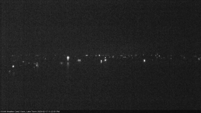 Lake Travis webcam, February 17, 2020 11:25 PM CT