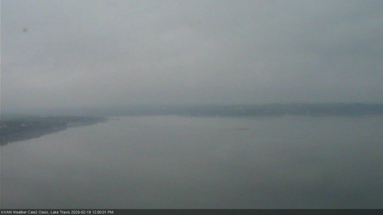Lake Travis webcam, February 18, 2020 12:00 PM CT