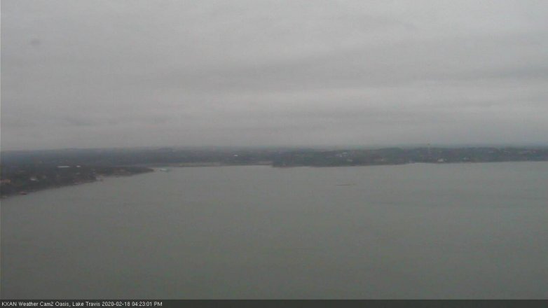 Lake Travis webcam, February 18, 2020 4:25 PM CT