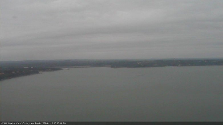 Lake Travis webcam, February 18, 2020 5:00 PM CT