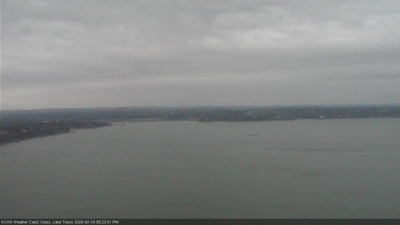Lake Travis webcam, February 18, 2020 5:25 PM CT