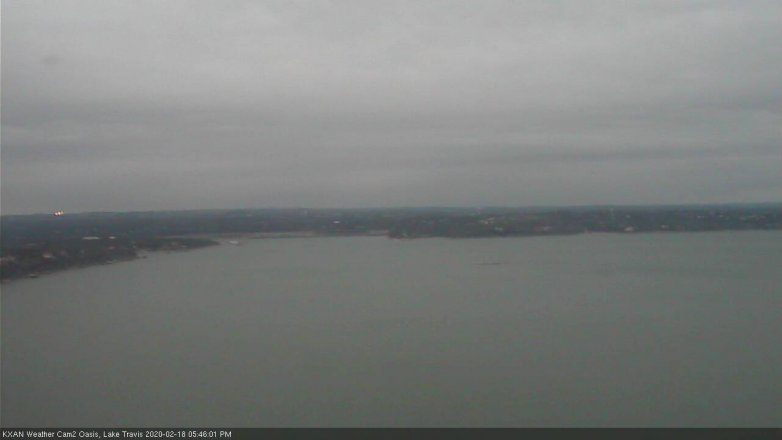 Lake Travis webcam, February 18, 2020 5:45 PM CT