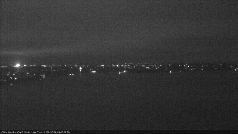 Lake Travis webcam, February 18, 2020 6:45 PM CT