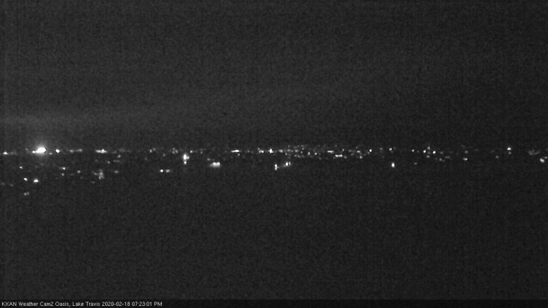 Lake Travis webcam, February 18, 2020 7:25 PM CT