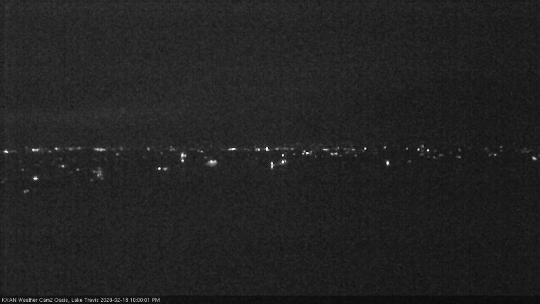 Lake Travis webcam, February 18, 2020 10:00 PM CT