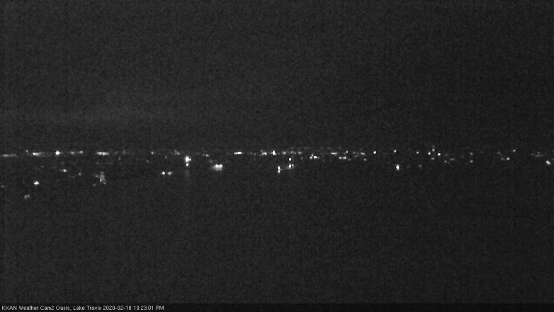 Lake Travis webcam, February 18, 2020 10:25 PM CT