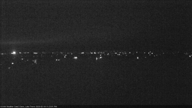 Lake Travis webcam, February 18, 2020 11:25 PM CT
