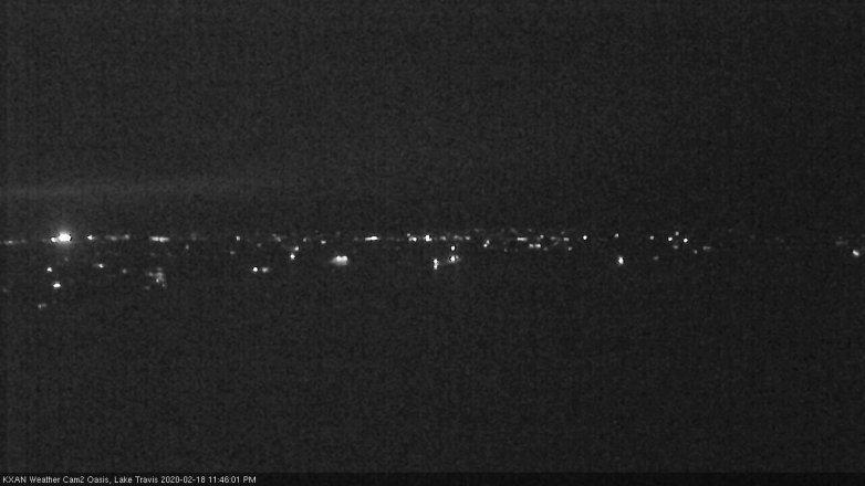 Lake Travis webcam, February 18, 2020 11:45 PM CT