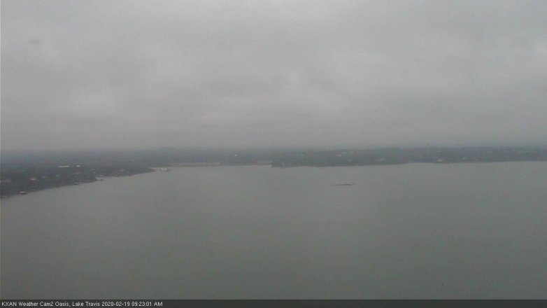 Lake Travis webcam, February 19, 2020 9:25 AM CT