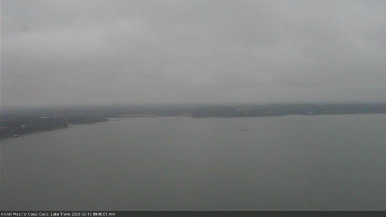 Lake Travis webcam, February 19, 2020 9:45 AM CT