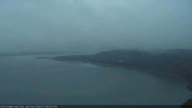 Lake Travis webcam, February 19, 2020 6:25 PM CT