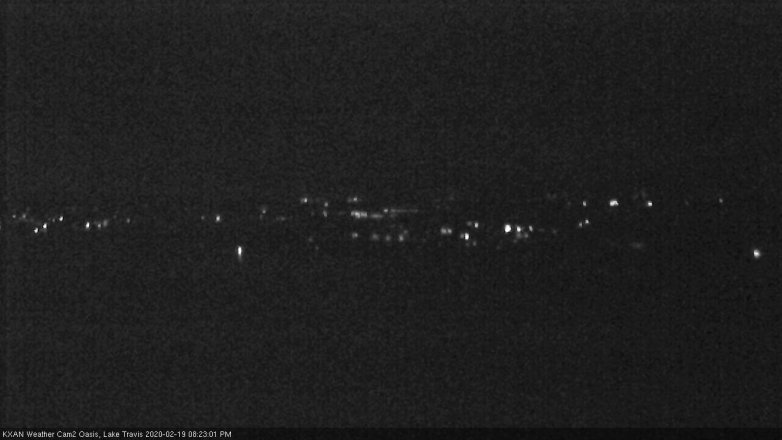 Lake Travis webcam, February 19, 2020 8:25 PM CT