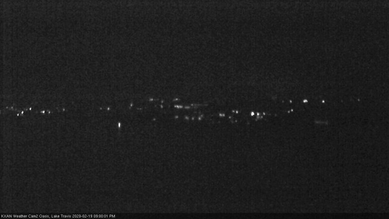Lake Travis webcam, February 19, 2020 9:00 PM CT