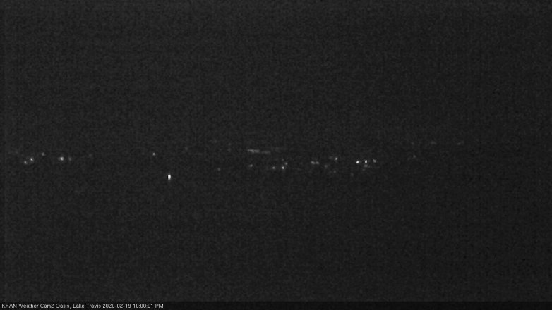 Lake Travis webcam, February 19, 2020 10:00 PM CT