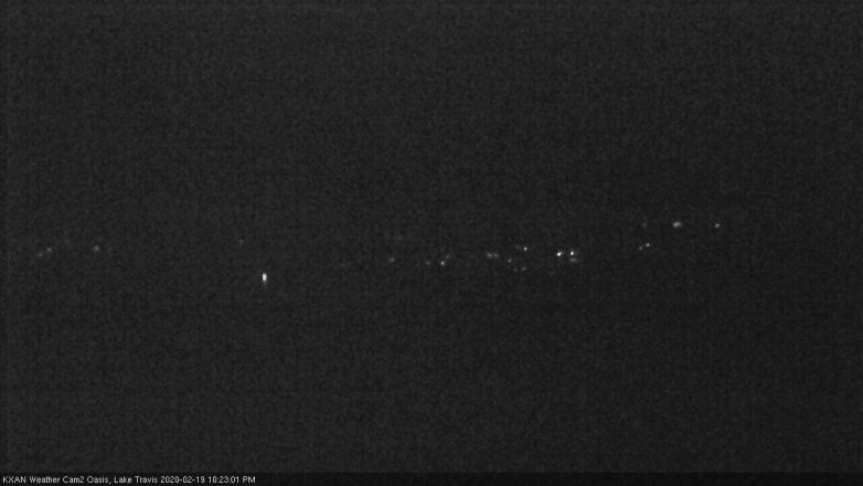 Lake Travis webcam, February 19, 2020 10:25 PM CT