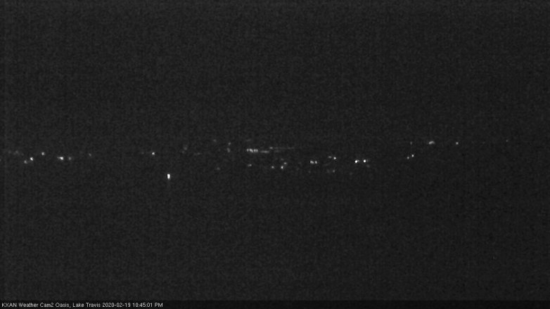 Lake Travis webcam, February 19, 2020 10:45 PM CT