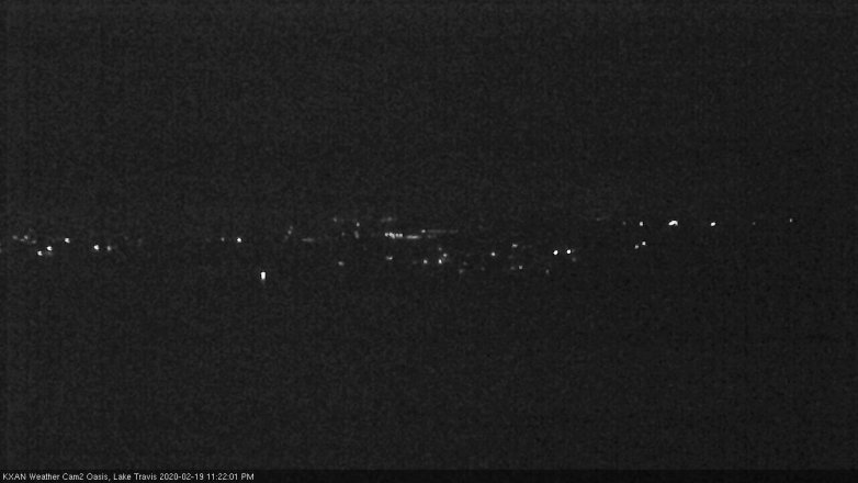 Lake Travis webcam, February 19, 2020 11:25 PM CT