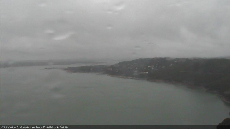 Lake Travis webcam, February 20, 2020 9:45 AM CT