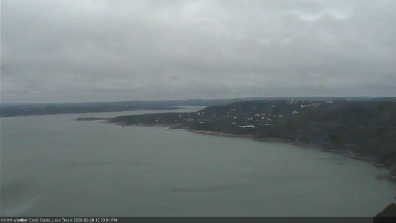 Lake Travis webcam, February 20, 2020 12:00 PM CT